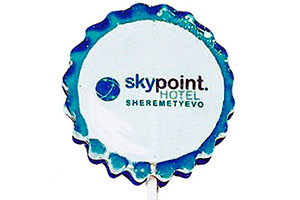 Леденец на палочке с логотипом SkyPoint Шереметьево